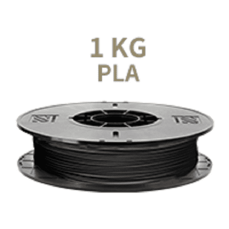 [Universal 3D Filament] XYZprinting PLA 3D Printer Filament, 1kg Spool, 1.75 mm, Black [Also Works with da Vinci Jr/Mini/Nano Series, Extra Spool Holder Needs to be (Best 3d Printer Filament)