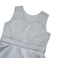 thumbnail image 6 of MSemis Girls Princess Lace High-Low Hem Wedding Bridesmaid Flower Girls Dress, 6 of 7