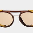 thumbnail image 4 of Only Moment Sun Glasses Fashion Accessories Polyester Trendy Rectangle Womens Mens Shades Sun Glasses Yellow One Size, 4 of 5