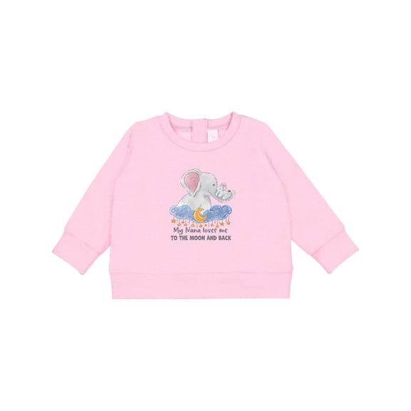Inktastic My Nana Loves Me to the Moon and Back Elephant Family Baby Sweatshirt