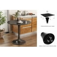 thumbnail image 4 of Newest Large Round Pedestal Table,Black MDF Top with Cylinder Metal Base for Kitchen or Office, 4 of 13