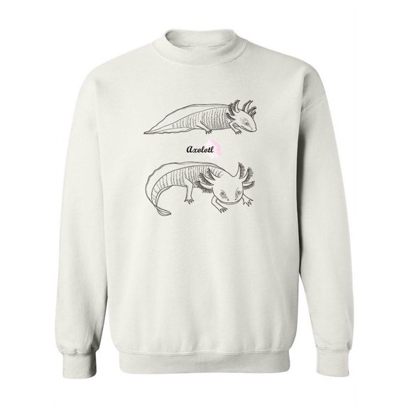 Outline Mexican Axolotl Sweatshirt Women -Image by Shutterstock, Female Large
