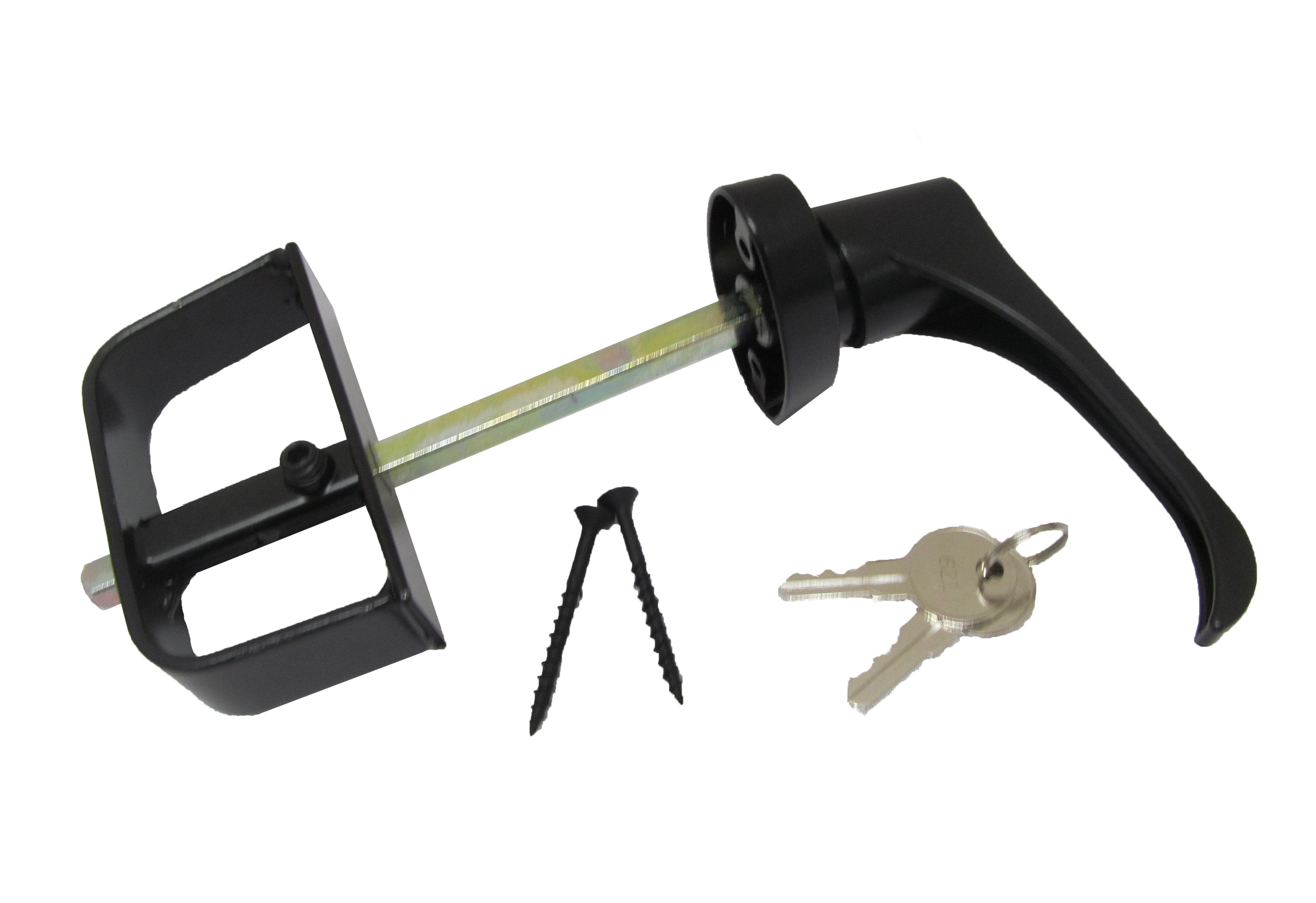 L Door Handle Black 4 1 2 W Back Handleoff Center Shaft Shed Door