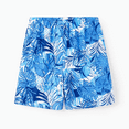 thumbnail image 4 of PatPat Maillot de Bain Assorti Famille Imprimé Feuille Tropicale Bleu Ou Bikini 2 Pcs, 4 of 7