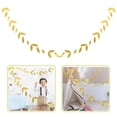thumbnail image 4 of Miangastore Leaf Design Paper Banner Golden 4Pcs 2m Length, 4 of 8
