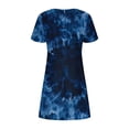 thumbnail image 6 of ClodeEU Womens Summe Ruffle Sleeve V Neck Flowy Dress,Boho Flared Trendy Midi Dress Blue 02,Womens Plus S, 6 of 6