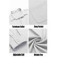 thumbnail image 5 of COOFANDY Mens Long Sleeve Button Down Shirts Wrinkle Free Dress Shirts for Men, 5 of 7