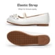 thumbnail image 2 of Zapatos planos tipo Mary Jane para niñas DREAM PAIRS Talla 9 Satín marfil, 2 of 6