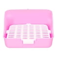 thumbnail image 2 of Small Animal Litter Box Toilet, Small Animal Toilet High Hardness Safe Compact Easy To Install Plastic Anti Scratch  for Hamsters Rabbits Blue,Yellow,Pink,White, 2 of 7