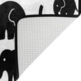 thumbnail image 4 of 5'3" x 4' (63 x 48 inch) Area Rug, Pad Black Elephants On White Nursery Rugs Floor Mat for Kids Playing Room Living Room Bedroom, 4 of 6