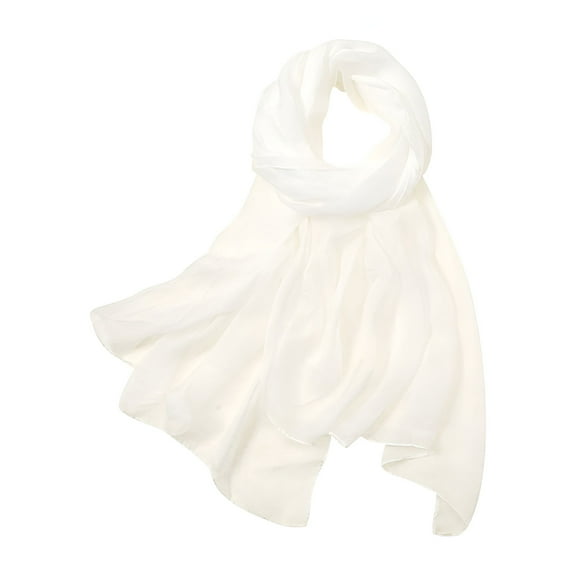 Silk Scarves for Women Women Summer Casual Colorful Multicolor Solid Color Chiffon Thin Regular Silk Scarf Sunscreen Scarf,Green Women's Accessories Scarf