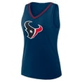 thumbnail image 2 of Women's Logo Athletic Navy Houston Texans Plus Size Stellar Win V-Neck Tank Top, 2 of 3