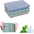thumbnail image 1 of Paquete de 3 bandejas para cubitos de hielo, moldes de silicona para cubitos de hielo con tapas a prueba de derrames, fácil liberación, flexibles, para bebidas frías, comida para b, 1 of 5
