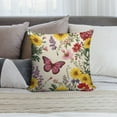 thumbnail image 6 of Pioneer Flower And Butterfly Pillow Covers,Pioneer Flower And Butterfly Throw Pillow Covers 18"×18" ,Living Room Sofa Couch Pillow Covers,Decorative Pillow Covers, 6 of 7