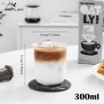 thumbnail image 2 of Tazas de café de vidrio de borosilicato alto, acabado suave y rayas verticales, bonito diseño regordete for americanos helados y café con leche frío, 2 uds., 2 of 4