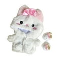 thumbnail image 2 of Vaveren Plush Doll Clothes Clothing Doll Animal Cosplay Costume Dress up Hooded Jumpsuit White, 2 of 8