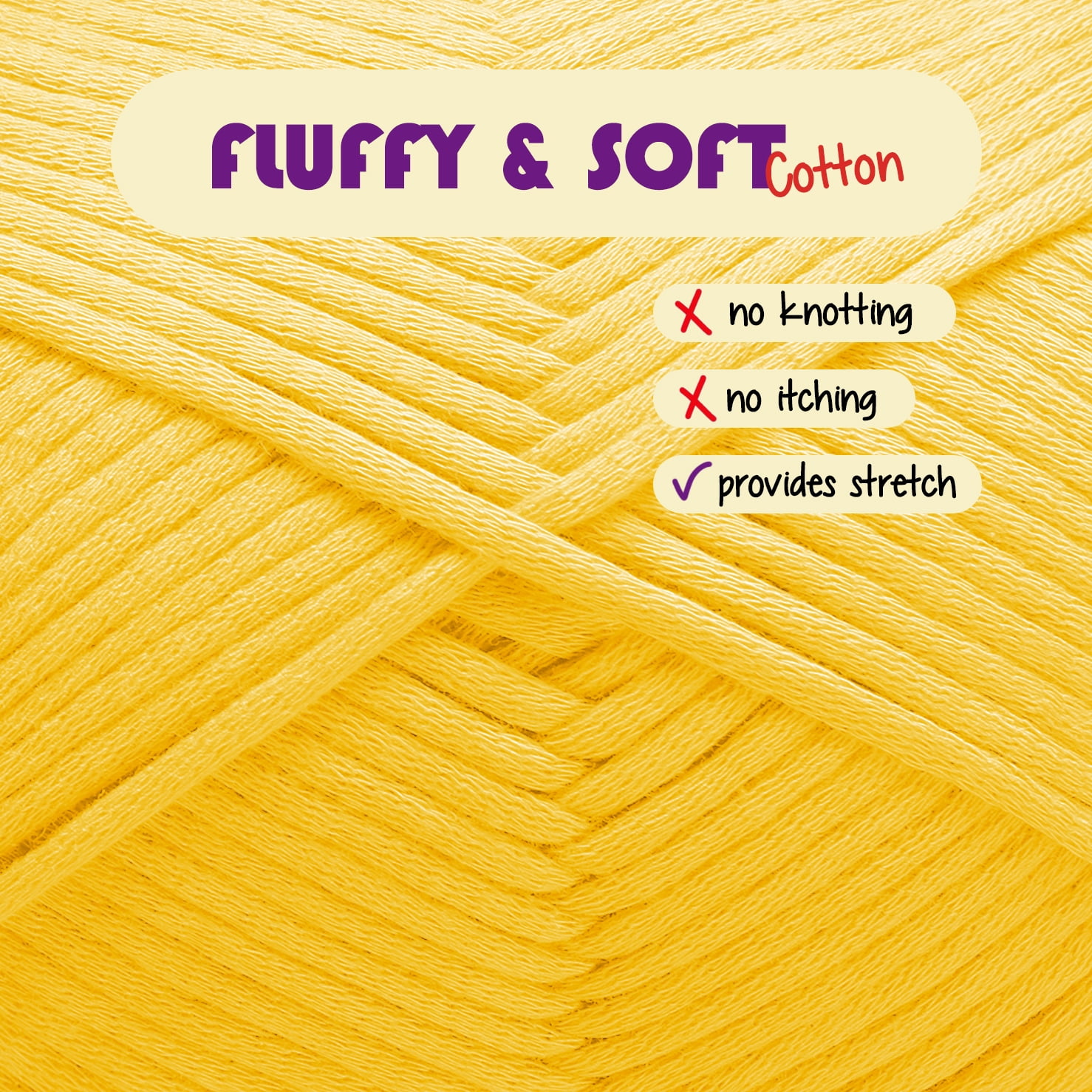 Soft Yarn for Crocheting, Crochet & Knitting Yarn, Beginner Yarn with Easy-to-See Stitches, 1200 Yards Cotton-Nylon Blend Tshirt Yarn for Crocheting, Worsted Weight Yarn 4