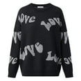 thumbnail image 4 of Arlun Valentines Sweaters for Women Love Heart Graphic Knit Sweater Valentine Day Oversized Crewneck Long Sleeve Cozy Soft Pullover Tops 2026 Fashion Holiday Winter Outfits Black L, 4 of 4