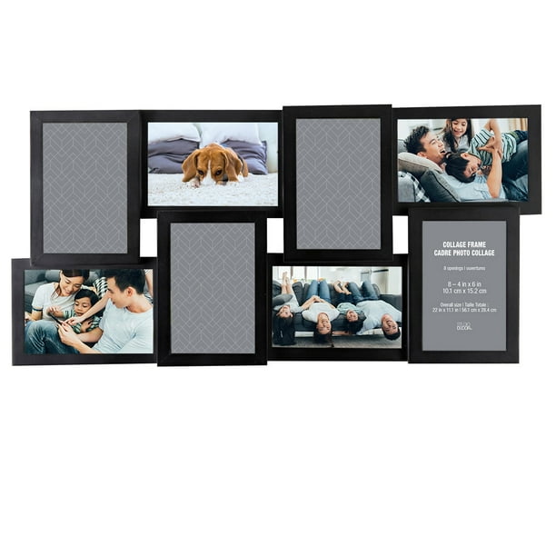 MICHAELS Bulk 8 Pack 8 Opening Black Dimensional 4" x 6" Collage Frame