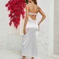 thumbnail image 6 of Tponi Beach Dresses For Women Evening Gown Regular Neck Sleeveless White Women Dresses Clearance Under $10 S, 6 of 6