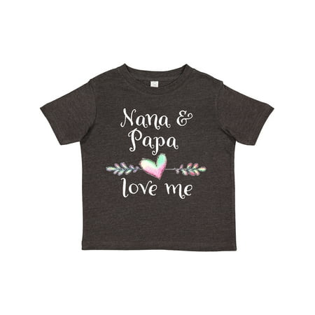 

Inktastic Nana and Papa Love Me- Heart Grandchild Gift Toddler Boy or Toddler Girl T-Shirt