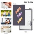 thumbnail image 6 of Yayeee 2 Pack Hand Towels for Bathroom 100% Cotton 16" x 28" Soft Absorbent Kitchen Towel, Cartoon Candy, 6 of 7