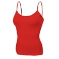 thumbnail image 2 of Emmalise Women's Basic Short Camisole Adjustable Strap Layering Cami Tank Top (3Pk Black, Red, Purple, Small), 2 of 3