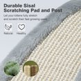 thumbnail image 6 of Cat Scratching Post, 26" Cat Tree with Plush Faux Fur Round Perch, Scratching Sisal Post, Multifunctional Durable Teasing Cat Toys and Furniture, 6 of 11
