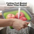 thumbnail image 2 of Foldable Squared Drain Basket for Vegetable Reusable Greens Veggie Washing Strainer Vegetables Wash Tool, 2 of 5