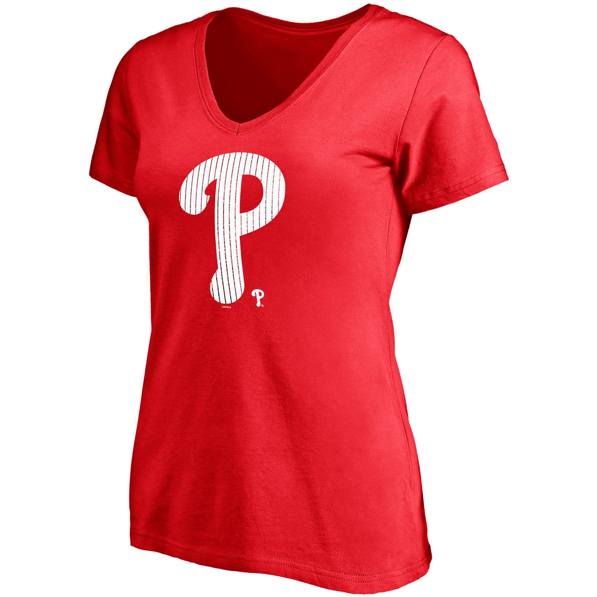 New Era Women's Philadelphia Phillies Pinstripe V-Neck T-Shirt - Macy's