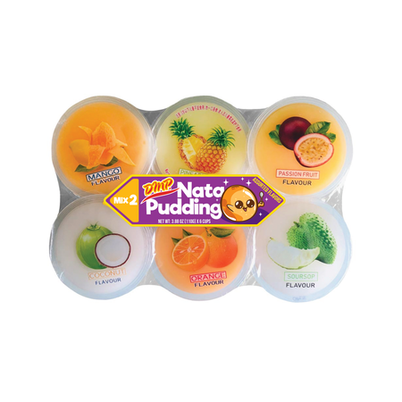 De Mi Pais Nata Pudding Mix 2: Mango, Pineapple, Passion Fruit, Coconut, Orange and Soursop 3.88oz (6 cups) 12-PACKS