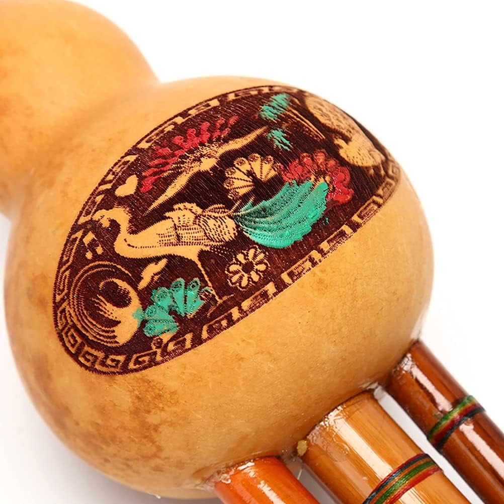 Professional Bamboo Hulusi,Gourd Cucurbit Flute,Chinese Handmade Ethnic Musical Instrument With Case For Beginner Music Lovers[Energy Class A],Key Of C
