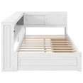 thumbnail image 5 of Full Size Wood Daybed with Storage Shelves, USB, LED, and 2 Drawers, White, 5 of 5