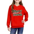 thumbnail image 4 of Lorytime Girls Sweatshirts for Fall Boys Merry Christmas Shirt Long Sleeve Pullover Drop Shoulder Cute Tops Red 4 Years, 4 of 4