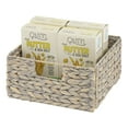thumbnail image 3 of mDesign Woven Hyacinth Kitchen Basket Organizer with Handles, 8 Pack, Gray Wash, 3 of 7