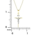 thumbnail image 4 of Brilliance Fine Jewelry Women's 10kt Gold Cross Pendant, 18", 4 of 4