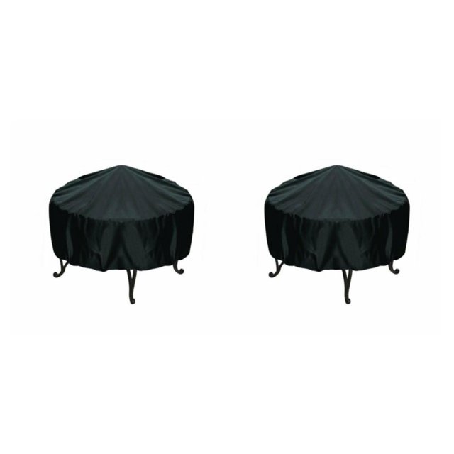 maskred Housse de Table de Feu Complète pour Protection et Style Housse de Barbecue Ronde 122*45cm 2Set