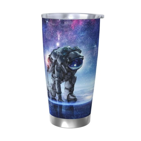 

Matuu Astronauts Start Running for 20oz Durable Thermal Cups Keep Drinks Cold and Hot Insulated Car Mug with Lid-Without Straw