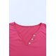thumbnail image 3 of ABPHQTO Top de mujer rosa con escote en pico y botones de manga larga, 3 of 5