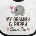 thumbnail image 4 of Inktastic My Grammy and Pappy Love Me Grandchild Boys or Girls Baby Bib, 4 of 4