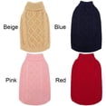thumbnail image 2 of Dog Accessoriss Warm Twist Knot Autumn And Winter Puppy Coats Vest Pet Sweater Dog's Clothes BLUE, 2 of 8