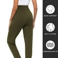 thumbnail image 4 of Women's Maternity Pants Stretchy Lounge Workout Pants Casual Loose Comfy Pregnancy Joggers with Pockets-green, 4 of 5