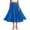 ☪150-Blue, variant on Women's Long Flowy Maxi Skirt Solid Fashion Loose Fitted Flax Boho A-Line Skirts for Ren Faire, Cottagecore Beach