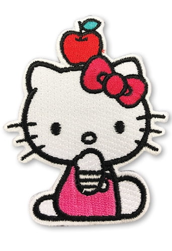 Embroidered Hello Kitty IronOn/SewOn Patch/Applique Jogger 2 1/2"x2"