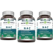 Amazing Formulas NAC (N-Acetyl Cysteine) - 600mg 250 Capsules - Pack of 3
