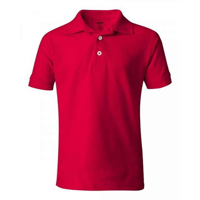 French Toast School Uniform Unisex Short Sleeve Pique Polo Shirt (Husky Sizes), 31963 Red / 12Husky