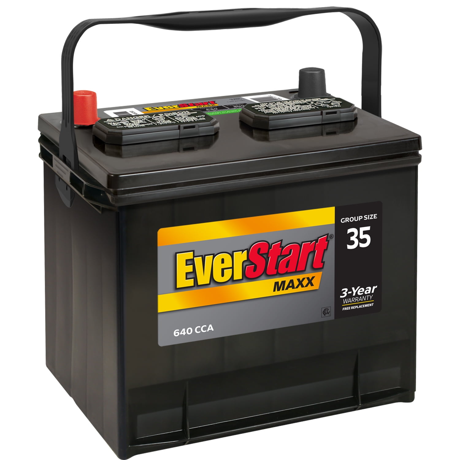 EverStart Maxx Lead Acid Automotive Battery, Group Size 35N, 12 Volt 640 CCA