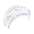 thumbnail image 1 of XASZHN Women's Braid Hat Muslim Ruffle Cancer Turban Wrap Cap for Fashion Head Cover with Color Block Design White_003 One Size, 1 of 4