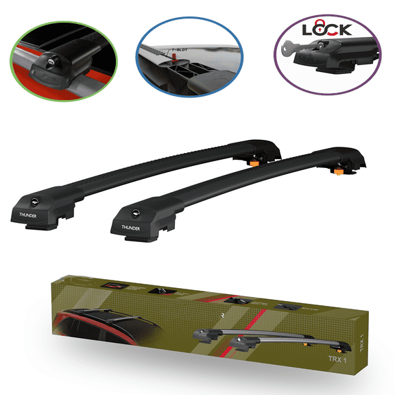 For Porsche Cayenne 2011 2018 Grey Aluminium Roof Rack Cross Bars Lockable