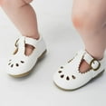 thumbnail image 2 of Baby Girls Shoes Mary Jane Flats Bowknot Non-Slip Toddler Girl Dress Shoes First Walkers Princess Wedding Shoes, 2 of 7